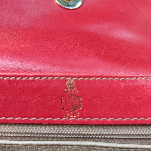 Vintage Classic MARK CROSS Red Leather Crossbody Bag - ITALY - Picture 7 of 8